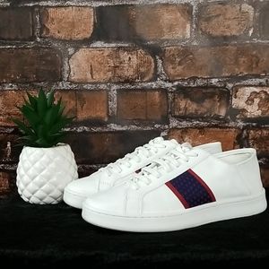 Zara Man| White Leather Lace Sneaker w Stripe